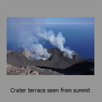 Crater terrace seen from summit